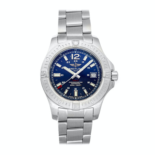 Breitling Colt Automatic Stainless Steel Blue Dial 44mm Mens Watch - A1738811/C906/173A