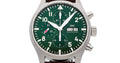 IWC Pilot's Watch Chronograph Edition Racing Green 43mm Green Dial Brown Leather Strap Watch for Men - IW377726