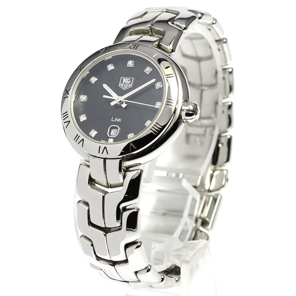 Tag Heuer Link Quartz Diamonds Black Dial Silver Steel Strap Watch for Women - WAT1410.BA0954