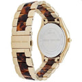 Michael Kors Slim Runway Tortoise Shell Dial Two Tone Steel Strap Watch for Women - MK4284