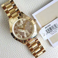 Michael Kors Layton Chronograph Gold Dial Gold Steel Strap Watch for Women - MK5959