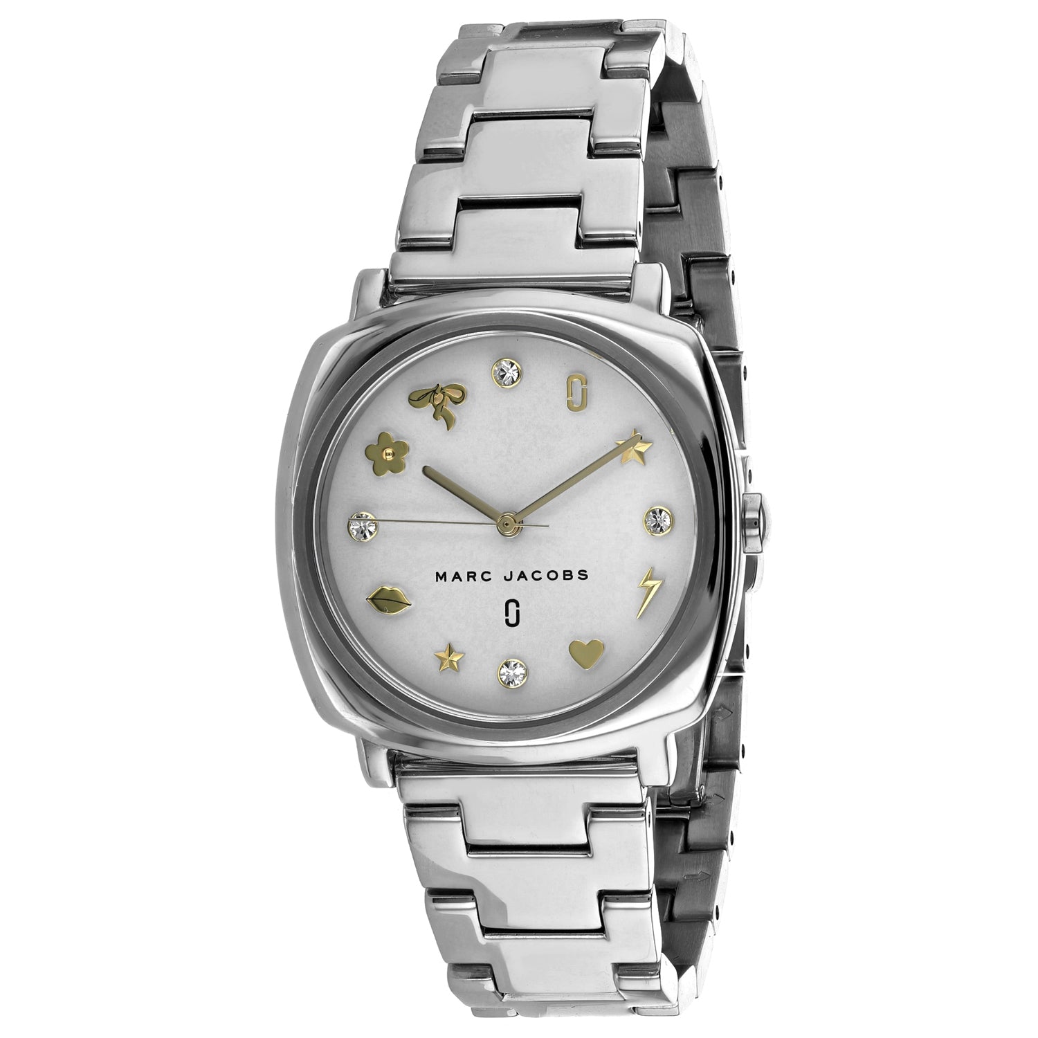 Marc Jacobs Mandy White Dial Silver Stainless Steel Strap Watch for Women - MJ3572