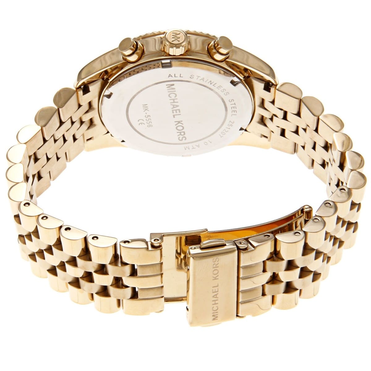 Michael Kors Lexington Gold Dial Gold Steel Strap Watch for Women - MK5556