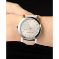 Burberry The City Silver Dial Beige Leather Strap Unisex Watch - BU9010