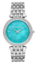 Michael Kors Darci Mother of Pearl Blue  Dial Silver Steel Strap Watch for Women - MK3515