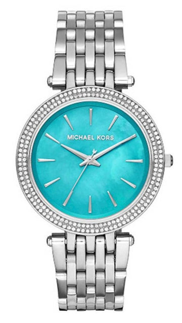 Michael Kors Darci Mother of Pearl Blue  Dial Silver Steel Strap Watch for Women - MK3515