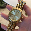 Michael Kors Lexington Gold Dial Gold Steel Strap Watch for Women - MK5556