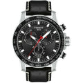 Tissot Supersport Chrono Black Dial Black Leather Strap Watch for Men - T125.617.16.051.00