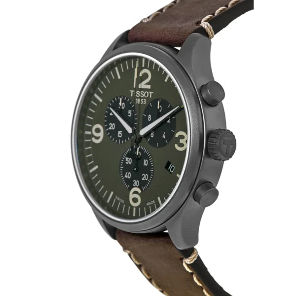 Tissot T Sport Chrono XL Olive Green Dial Watch For Men - T116.617.36.097.00