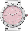 Bvlgari Bvlgari Bvlgari Quartz Pink Dial Silver Steel Strap Watch for Women - BVLGARI103711