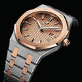 Audemars Piguet Royal Oak Quartz 18K Pink Gold Dial Two Tone Steel Strap Watch for Women - 67650SR.OO.1261SR.01