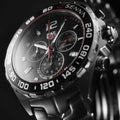 Tag Heuer Senna Chronograph Special Edition Black Dial Silver Steel Strap Watch for Men - CAZ1015.BA0883