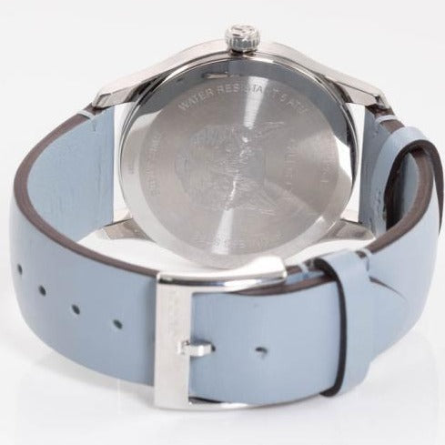 Gucci G Timeless Mother of Pearl Blue Dial Blue Leather Strap Watch For Women - YA1264124