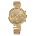 Hugo Boss Flawless Chronograph Gold Dial Gold Steel Strap Watch for Women - 1502532