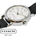 Coach Delancey White Dial Black Leather Strap Watch for Women - 14502714