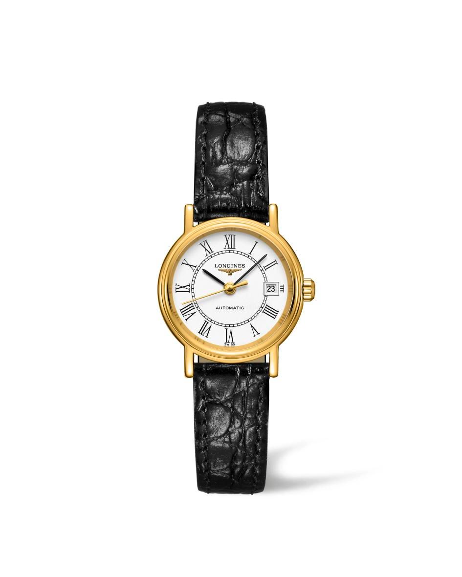 Longines Presence Automatic White Dial Black Watch for Women - L4.321.2.11.2