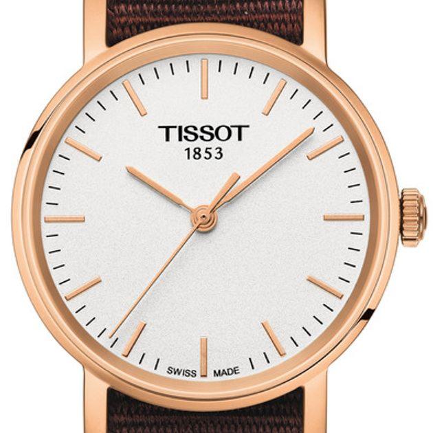 Tissot Everytime Desire White Dial Maroon NATO Strap Watch for Women - T109.210.37.031.00