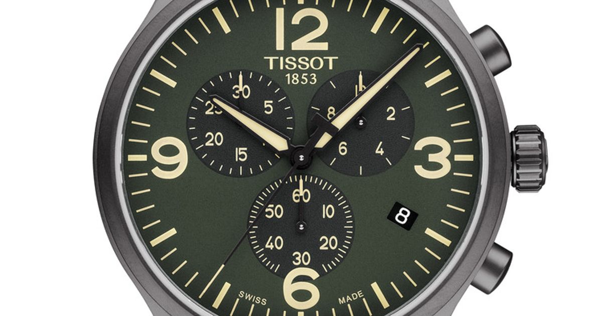 Tissot T Sport Chrono XL Olive Green Dial Watch For Men - T116.617.36.097.00