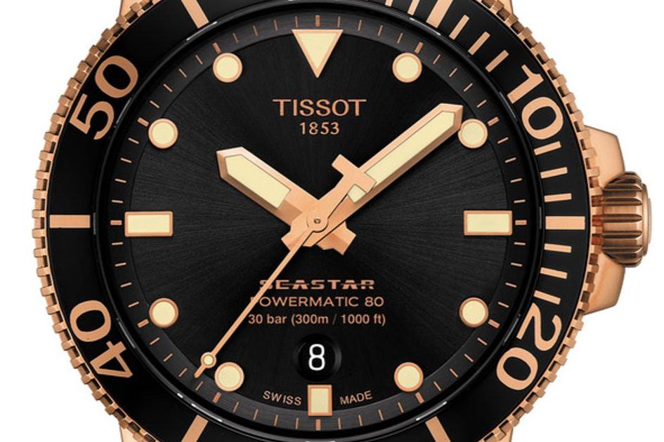 Tissot Seastar 1000 Powermatic 80 Black Dial Black Rubber Strap Watch for Men - T120.407.37.051.01