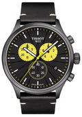 Tissot Chrono XL Tour De France Special Edition Black Dial Black Leather Strap Watch for Men - T116.617.36.051.11