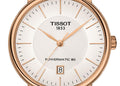 Tissot T Classic Carson Premium Automatic White Dial Rose Gold Steel Strap Watch for Men - T122.407.33.031.00