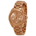 Michael Kors Bradshaw Chronograph Gold Dial Gold Steel Strap Watch for Women - MK5799