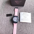 Guess Limelight Blue Dial Pink Rubber Strap Watch For Women - W0775L5