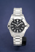 Tag Heuer Aquaracer Black Dial Silver Steel Strap Watch for Women - WBD1310.BA0740