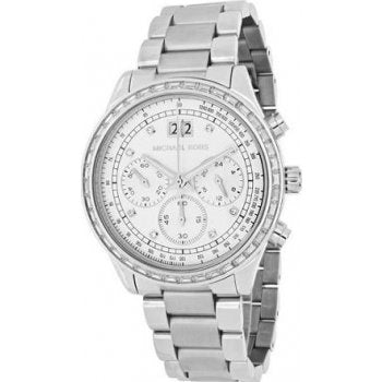 Michael Kors Brinkley Silver Dial Silver Steel Strap Watch for Women - MK6186