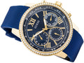 Guess Sunrise Blue Dial with Diamonds Blue Rubber Strap Watch For Women - W0616L2