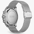 Hugo Boss Ocean Edition Chronograph Black Dial Silver Mesh Bracelet Watch for Men - 1513701