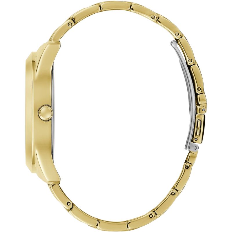 Guess Crush Gold Dial Gold Steel Strap Watch For Women - GW0020L2