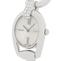 Gucci Horsebit Collection Diamonds Mother of Pearl White Dial Silver Steel Strap Watch For Women - YA139504