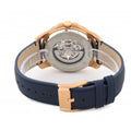 Fossil Grant Automatic Skeleton Navy Blue Dial Navy Blue Leather Strap Watch for Men - ME3102