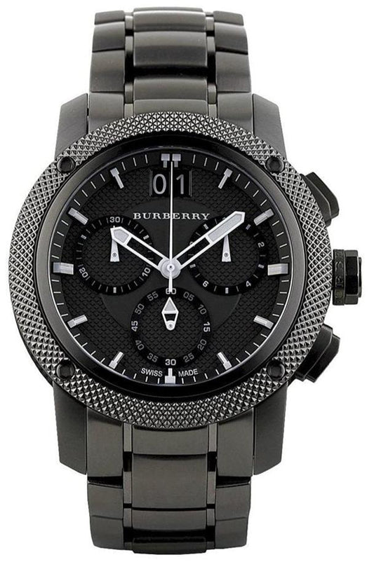 Burberry Sport Chrono Grey Dial Grey Steel Strap Watch for Men - BU7716