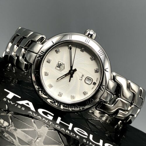 Tag Heuer Link Diamonds Mother of Pearl Dial Silver Steel Strap Watch for Women - WAT1411.BA0954