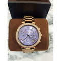 Michael Kors Parker Lilac Dial Gold Steel Strap Watch for Women - MK6169