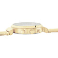 Hugo Boss Flawless Chronograph Silver Dial Gold Mesh Bracelet Watch for Women - 1502552