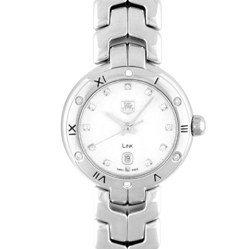 Tag Heuer Link Diamonds Silver Dial Silver Steel Strap Watch for Women - WAT1413.BA0954