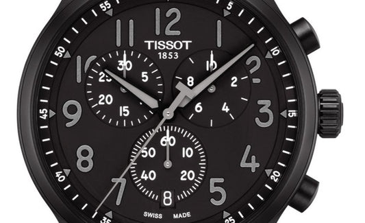 Tissot Chrono XL Vintage Black Dial Black Leather Strap Watch For Men - T116.617.36.052.00