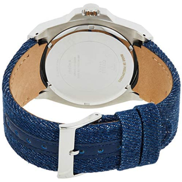 Guess Legacy Analog Blue Dial Blue Denim Strap Watch for Men - W1058G1