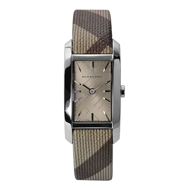 Burberry Nova Check Brown Dial Brown Leather Strap Watch For Women - BU9404