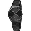 Calvin Klein Minimal Black Dial Black Mesh Bracelet Watch for Women - K3M5245X