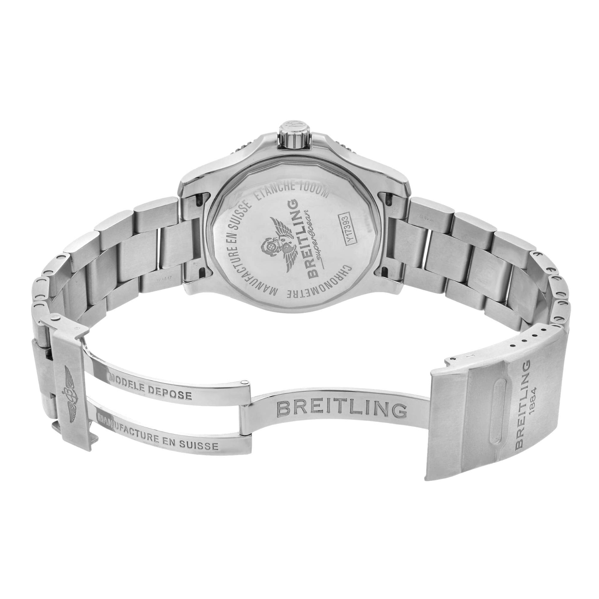 Breitling Superocean II Special 44mm Black Dial Silver Steel Strap Watch for Men - Y1739310/BF45/162A