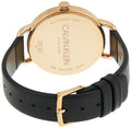 Calvin Klein Even White Dial Black Leather Strap Watch for Women - K7B236C6