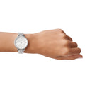 Fossil Jacqueline White Dial Silver Steel Strap Watch for Women - ES3545