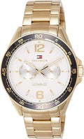 Tommy Hilfiger Sport White Dial Gold Steel Strap Watch for Men - 1791365