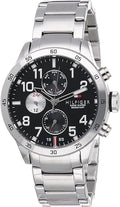 Tommy Hilfiger Cool Sport Multifunction Black Dial Silver Steel Strap Watch for Men - 1791141