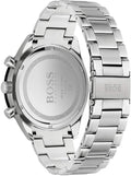 Hugo Boss Santiago Chronograph Black Dial Silver Steel Strap Watch for Men - 1513862