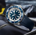 Breitling Superocean Automatic 42mm Blue Dial Blue Rubber Strap Watch for Men - A17375E71C1S1